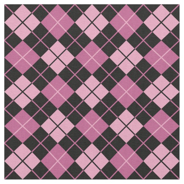 Tissu Jacquard Rose-Noir (Fermer)