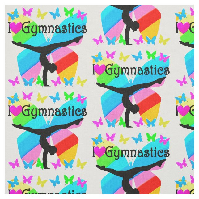 TISSU J'ADORE LE DESIGN DE LA GYMNASTIQUE (Échantillon)