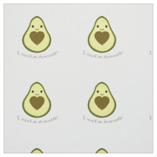 Tissu J'ai besoin d'un avocat Cute Kawaii Avocado