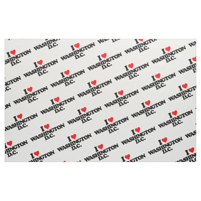 TISSU J'AIME DC DE WASHINGTON (Fat Quarter)