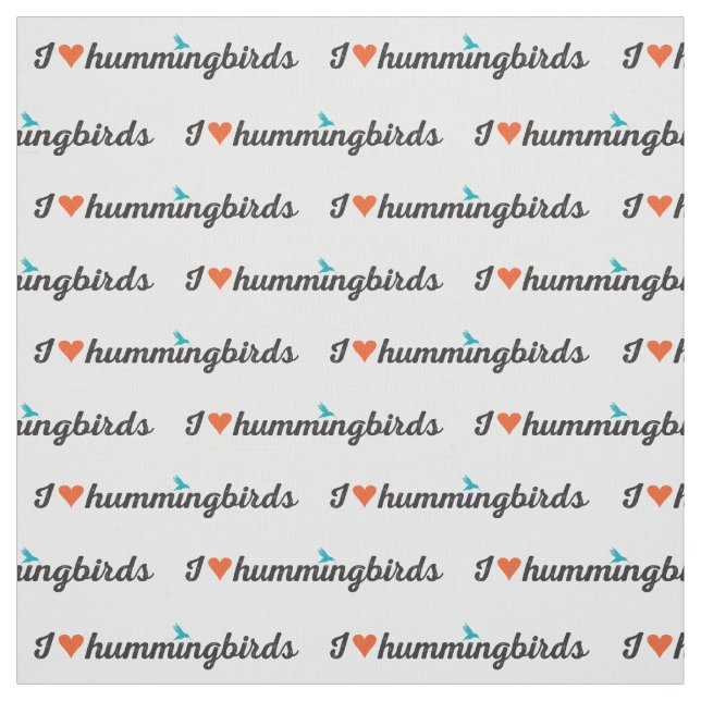 Tissu J'aime des colibris (Échantillon)