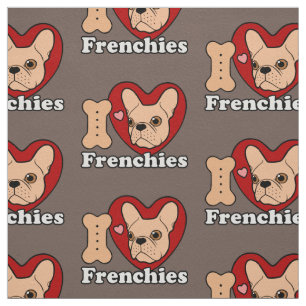 Tissu J'aime des Français conçois pour tous les amants