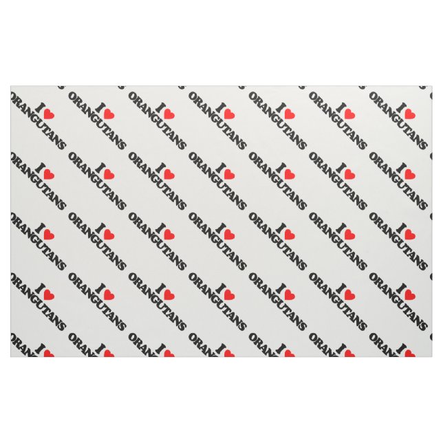 TISSU J'AIME DES ORANGS-OUTANS (Fat Quarter)