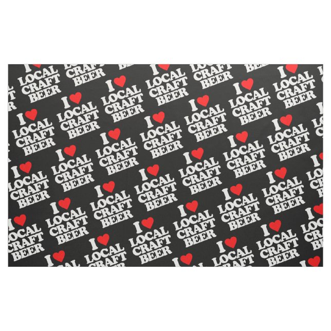 TISSU J'AIME LA BIÈRE LOCALE DE MÉTIER (Fat Quarter)
