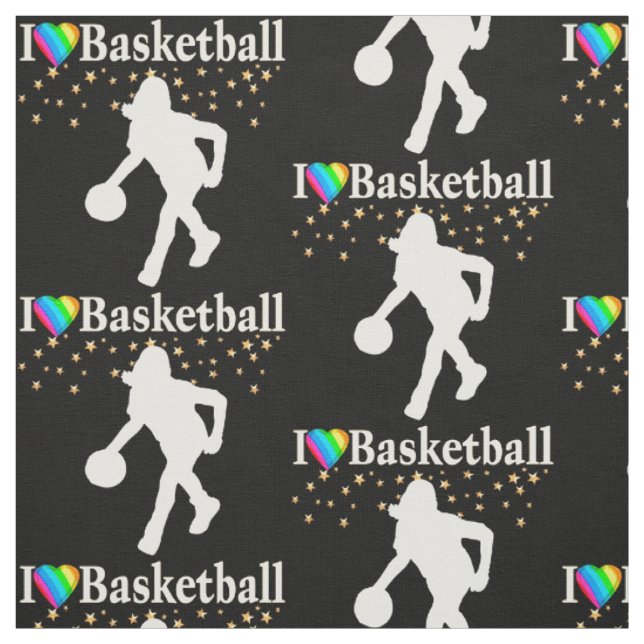 TISSU J'AIME LA CONCEPTION DE BASKETBALL (Échantillon)