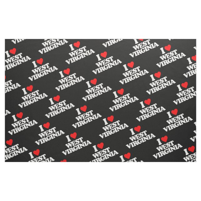 TISSU J'AIME LA VIRGINIE OCCIDENTALE (Fat Quarter)