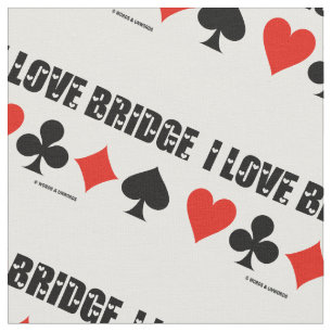 Tissu J'aime l'attitude de pont de costumes de carte de