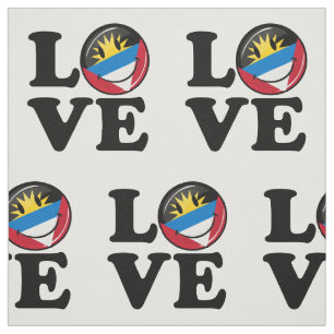 Tissu J'aime le drapeau de sourire d'Antigua-et-Barbuda
