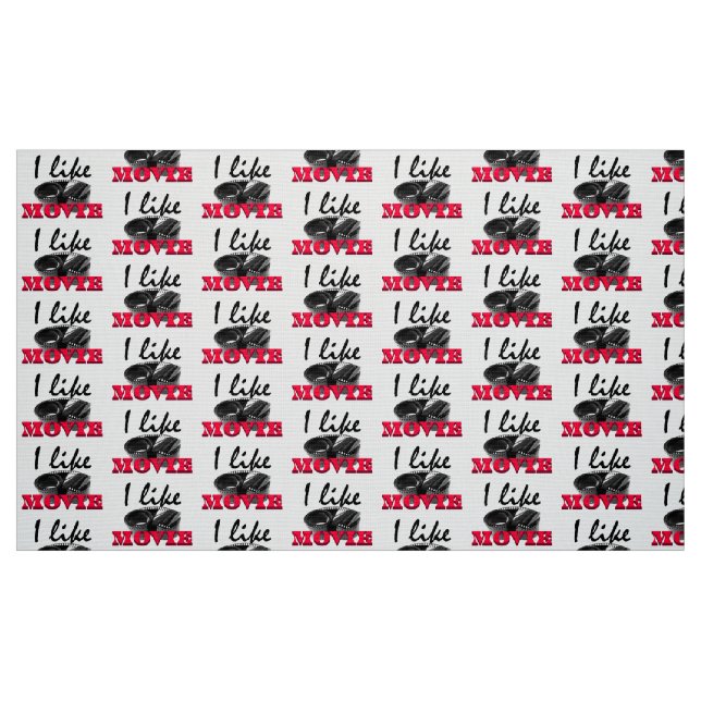 Tissu J'aime le film (Fat Quarter)