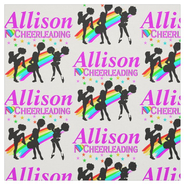 TISSU J'AIME LES TISSUS PERSONNALISÉS DE CHEERLEADING (Échantillon)