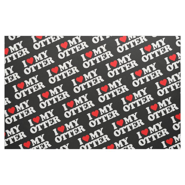 TISSU J'AIME MA LOUTRE (Fat Quarter)