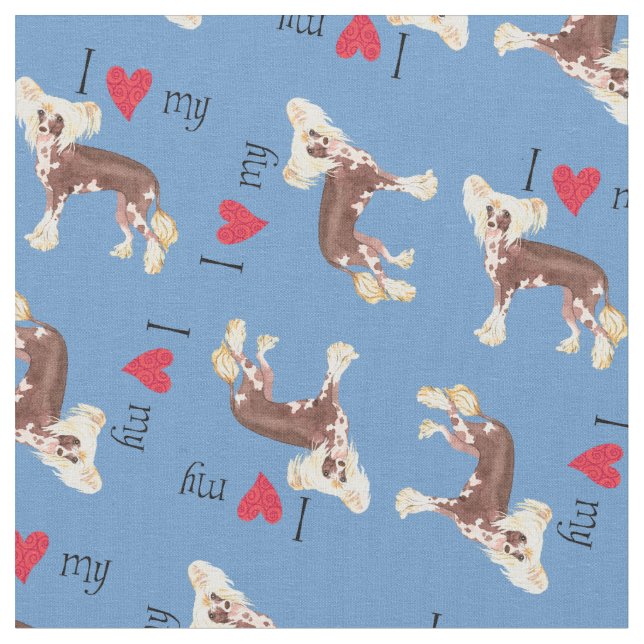 Tissu J'aime ma pilée chinoise (Fermer)