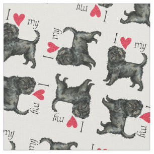 Tissu J'aime mon Affenpinscher