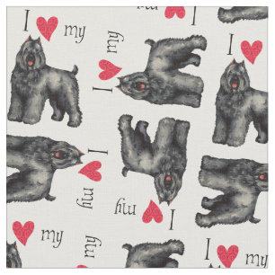 Tissu J'aime mon Bouvier