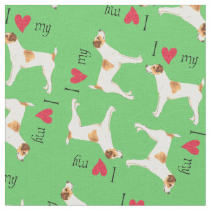 Tissu J'aime mon Jack Russell Terrier