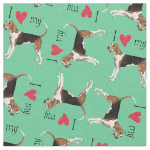 Tissu J'aime mon marcheur de Treeing