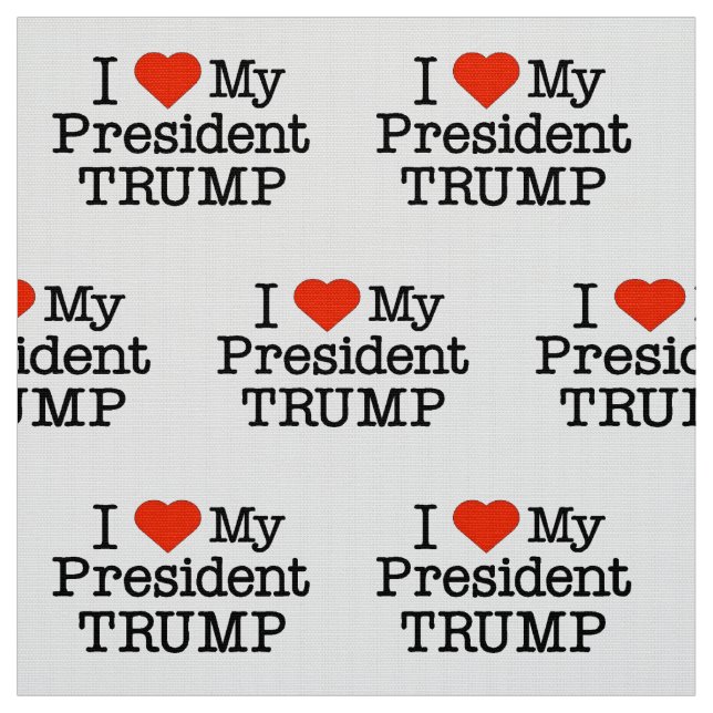 Tissu J'aime mon président Trump (Échantillon)