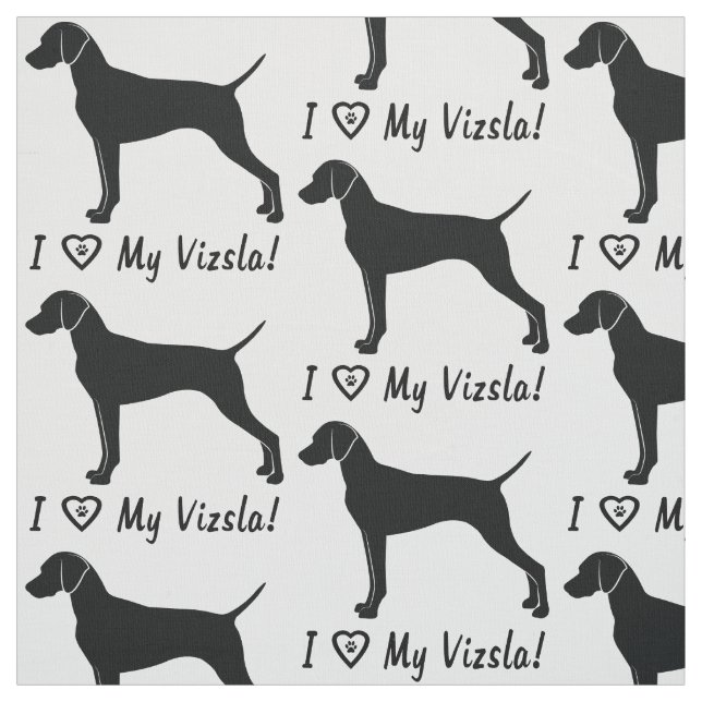 Tissu J'aime mon Vizsla ! (Échantillon)