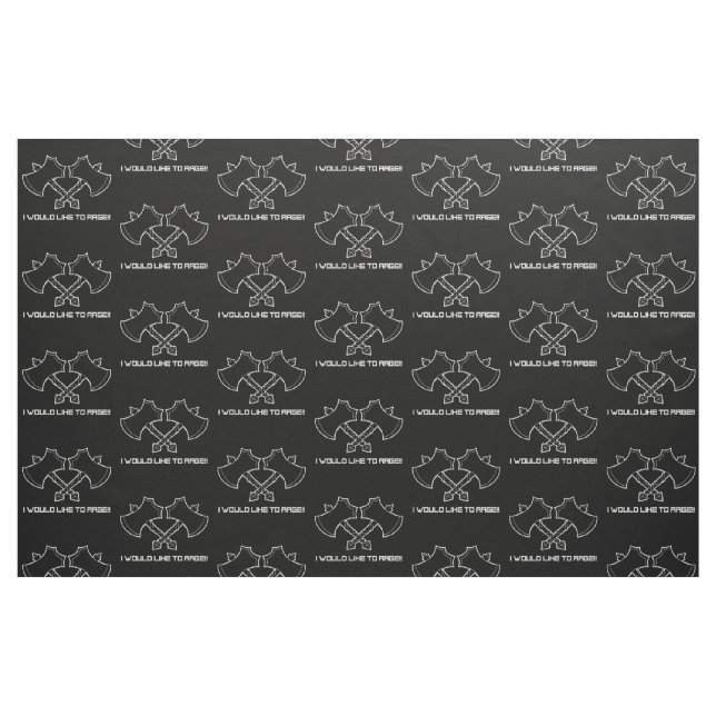 Tissu "J'aimerais faire rage" - le barbare, toujours. (Fat Quarter)