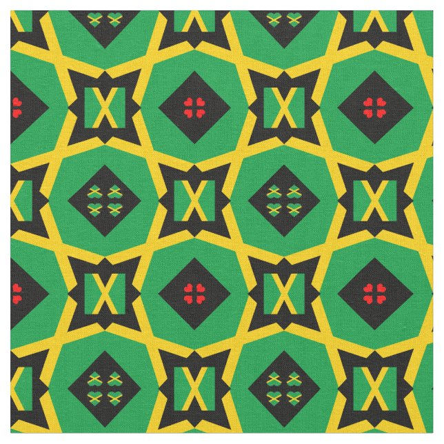 Tissu Jamaican Flag & Jamaica Trendy Fabric (Fermer)