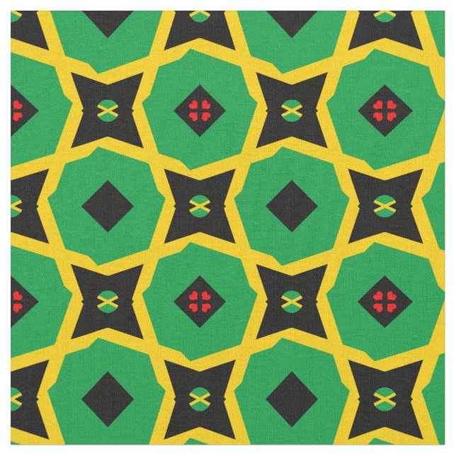 Tissu Jamaican Flag & Jamaica Trendy Fabric/fashion (Fermer)