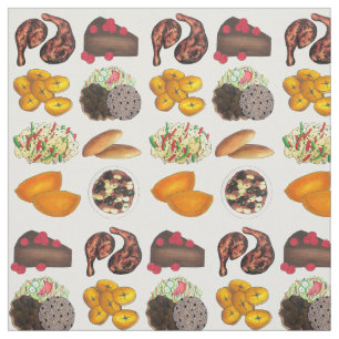 Tissu Jamaïque Foods Caribbean Island Cuisine Imprimer