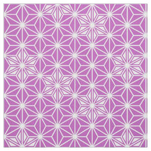 Tissu Japonais Asanoha motif - orchidée