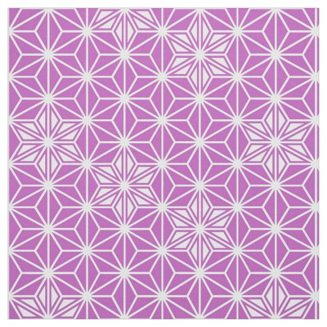 Tissu Japonais Asanoha motif - orchidée (Échantillon)