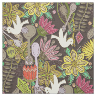 Tissu jardin à cuillère de colombe