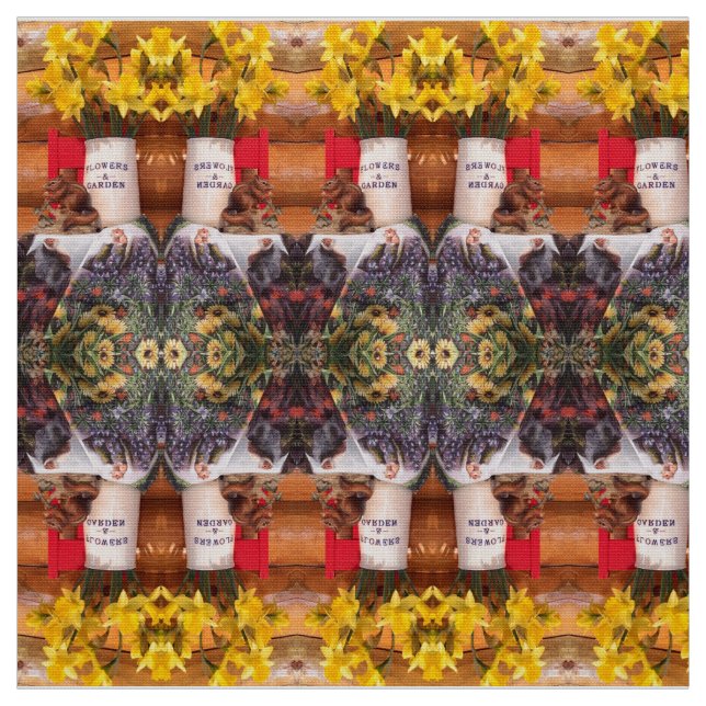 Tissu "Jardin aux fleurs de Mme Elizabeth (Échantillon)
