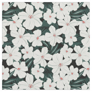 Tissu Jardin blanc intemporel temps motif mignon