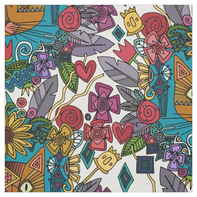 Tissu jardin chaton (Échantillon)