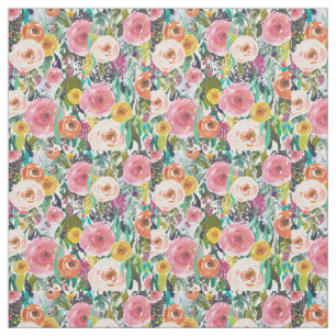 Tissu Jardin d'aquarelle floral