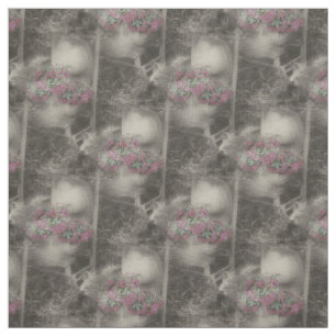 Tissu Jardin de fleurs Chaise en bois Motif de la nature