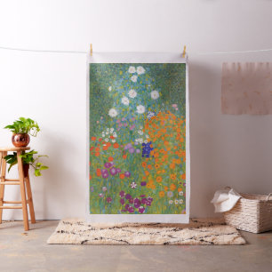 Tissu Jardin de fleurs par Gustav Klimt
