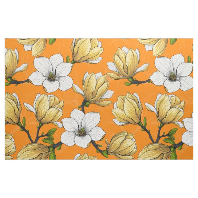 Tissu Jardin de Magnolia en jaune (Fat Quarter)
