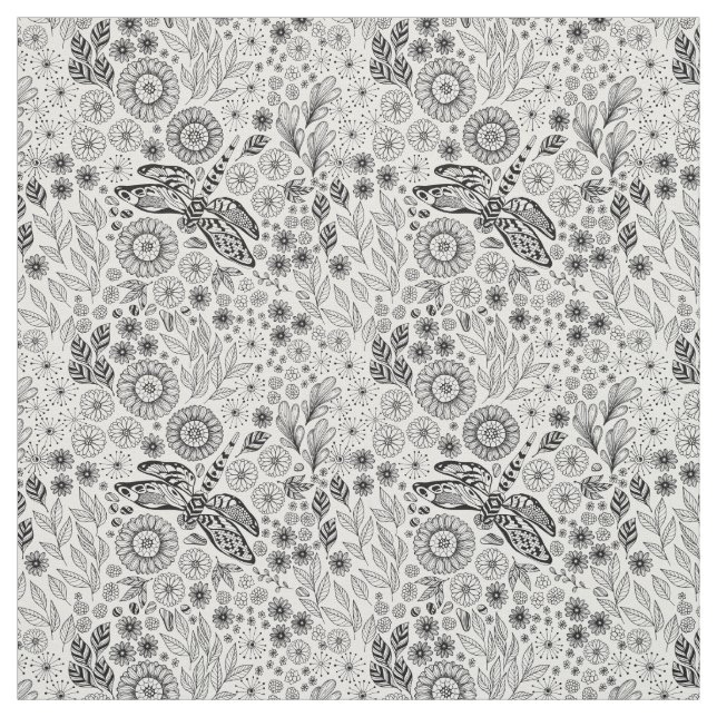 Tissu Jardin des libellules (Échantillon)