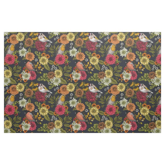 Tissu Jardin d'oiseaux et de fleurs 2 (Fat Quarter)