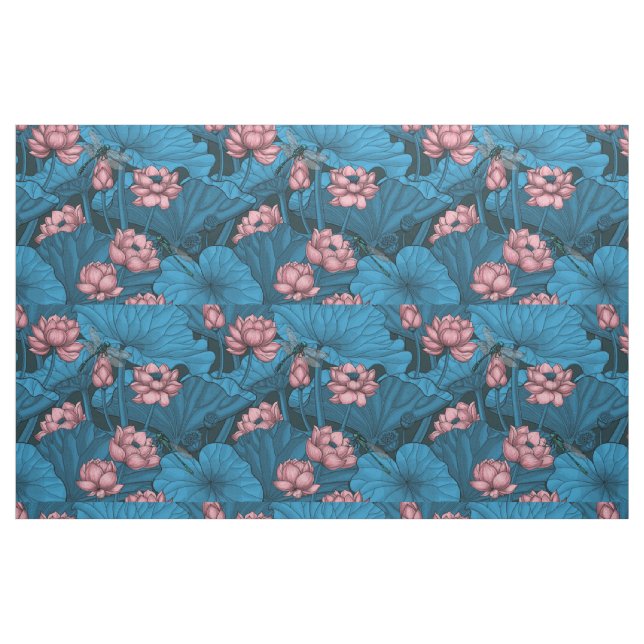 Tissu Jardin du lotus nocturne (Fat Quarter)