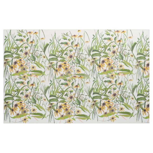Tissu Jardin marguerrier Jaune et Vert (Yard)