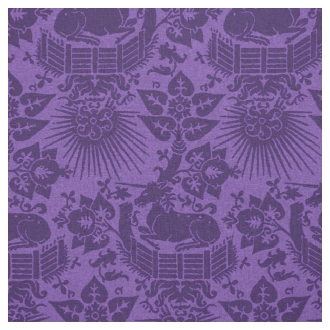 Tissu Jardin Renaissance Unicorn, Amethyst (Échantillon)