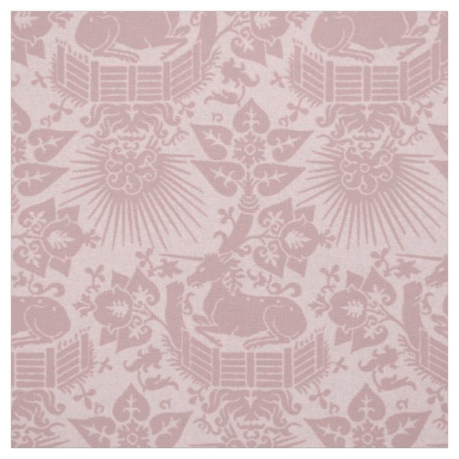 Tissu Jardin Renaissance Unicorn, Carnation rose (Échantillon)