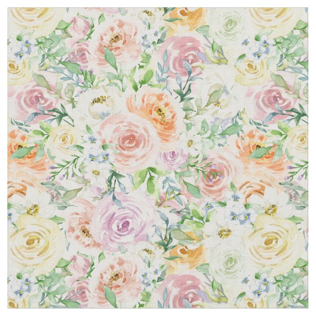Tissu Jardin romantique Pastel (Fermer)