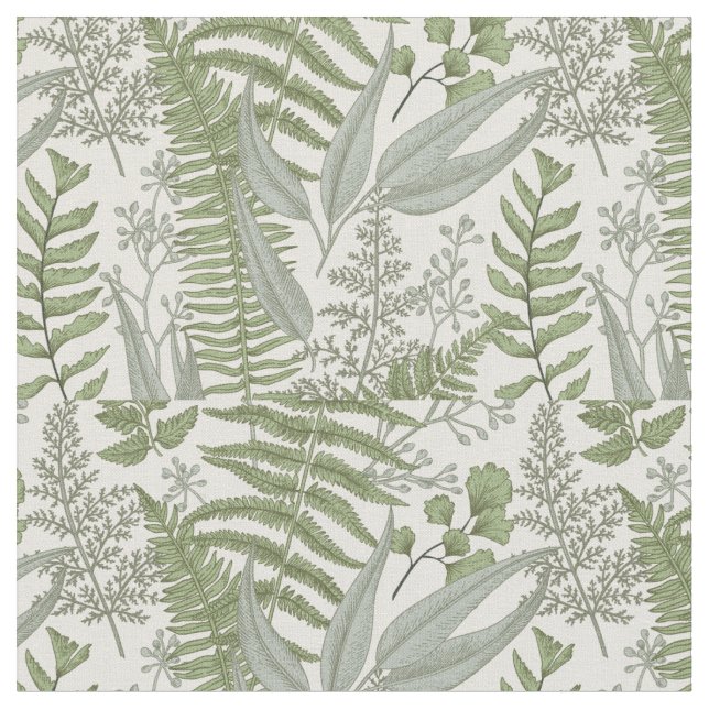 Tissu Jardin vert fleuri (Fermer)