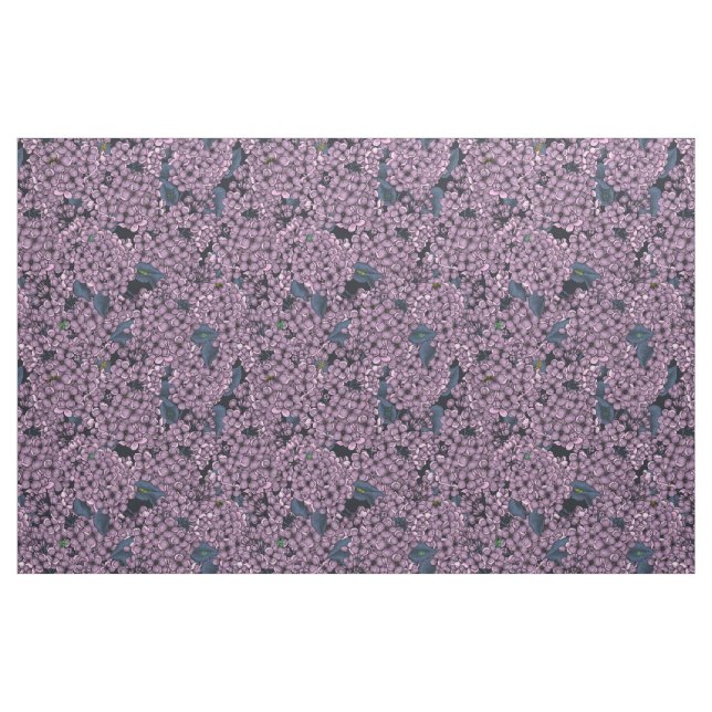 Tissu Jardin Violet Lilac (Fat Quarter)