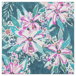 Tissu JARDINS d'aquarelle florale chic de TIBURON Boho