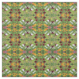 Tissu Jardins d'été colorés géo 1
