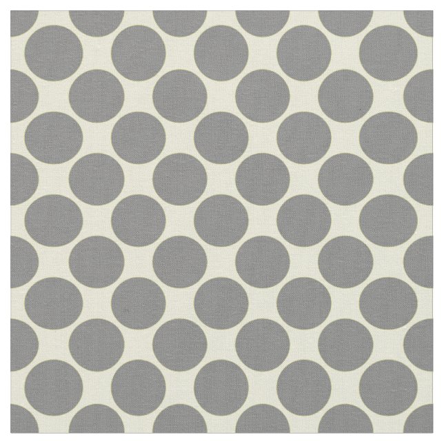 Tissu Jaune avec points gris polka (Fermer)
