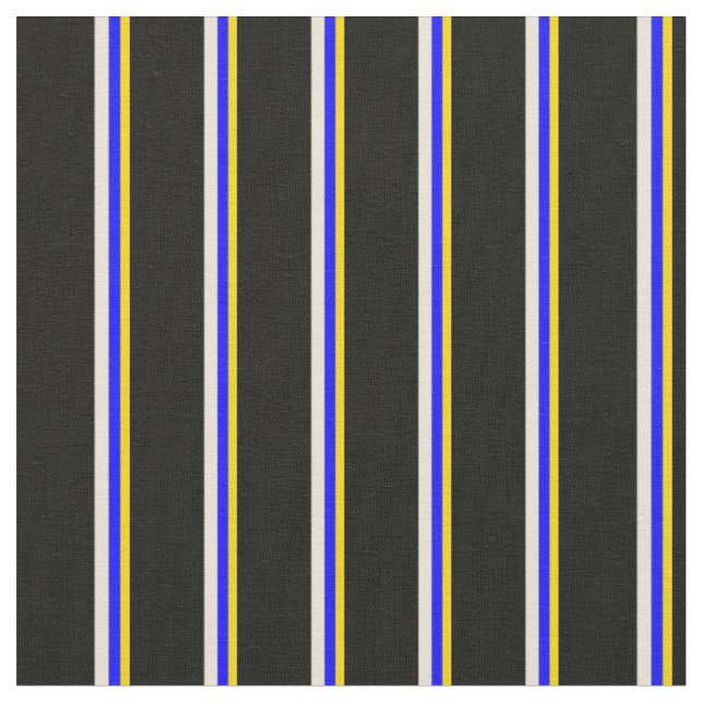 Tissu Jaune, Bleu, Bisque & Grandes Blancs (Fermer)