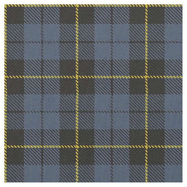 Tissu Jaune bleu/gris de plaid/or/rayure noire (Fermer)
